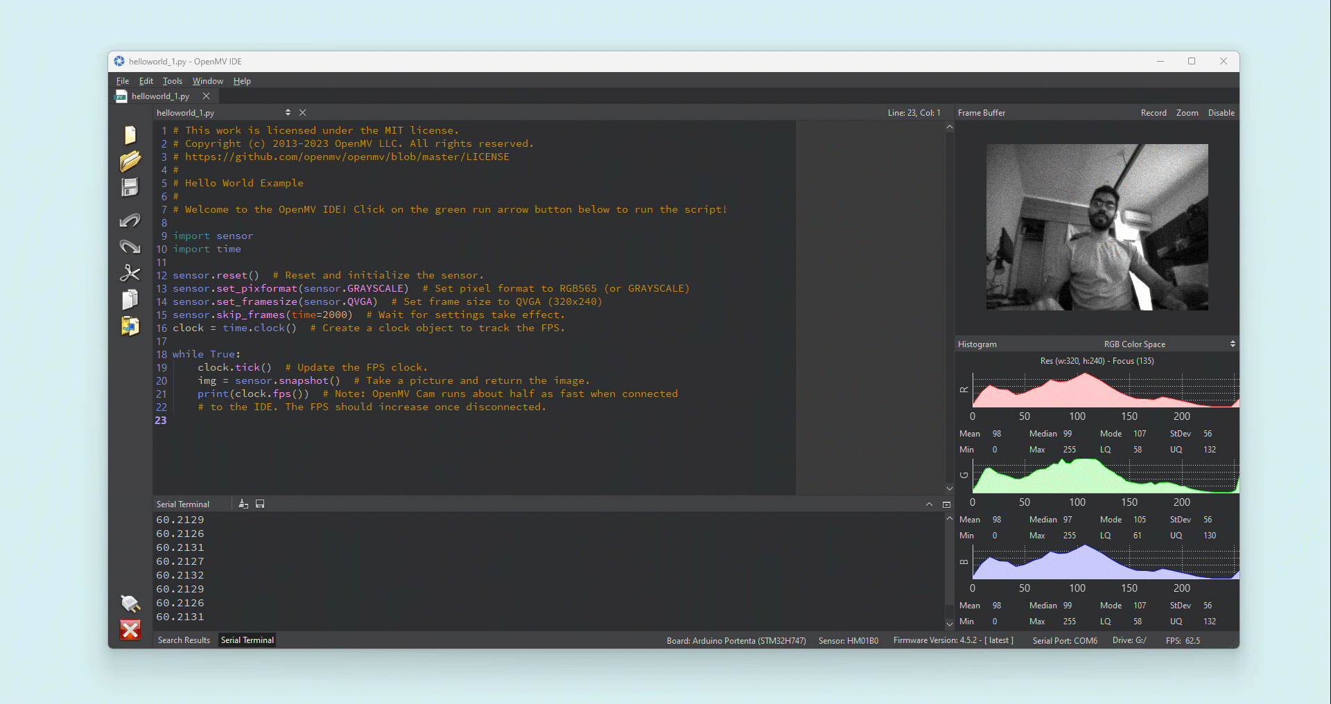 Camera streaming demo