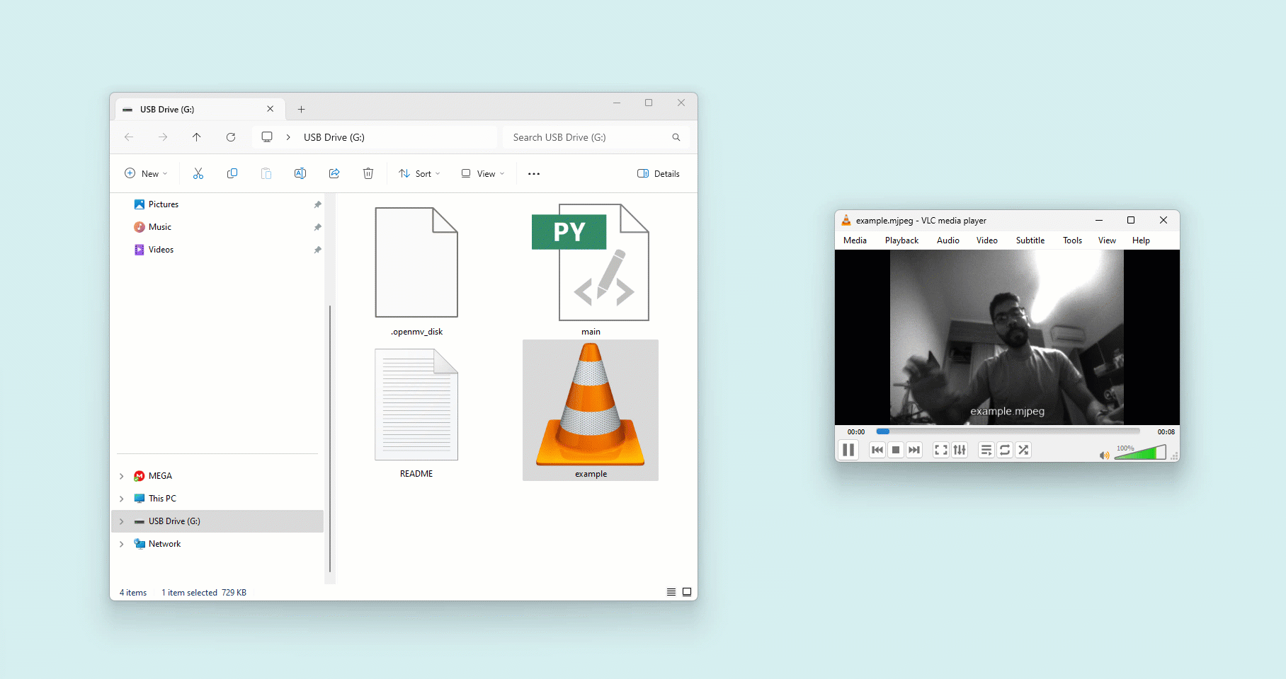 Video saved in local storage